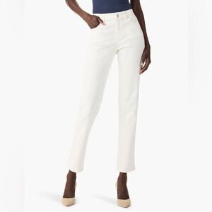 Nic + Zoe White Mid Rise Straight Jeans Size 27 with 27” inseam